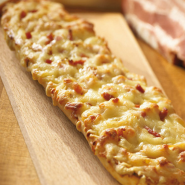 Baguetina de bacon y queso